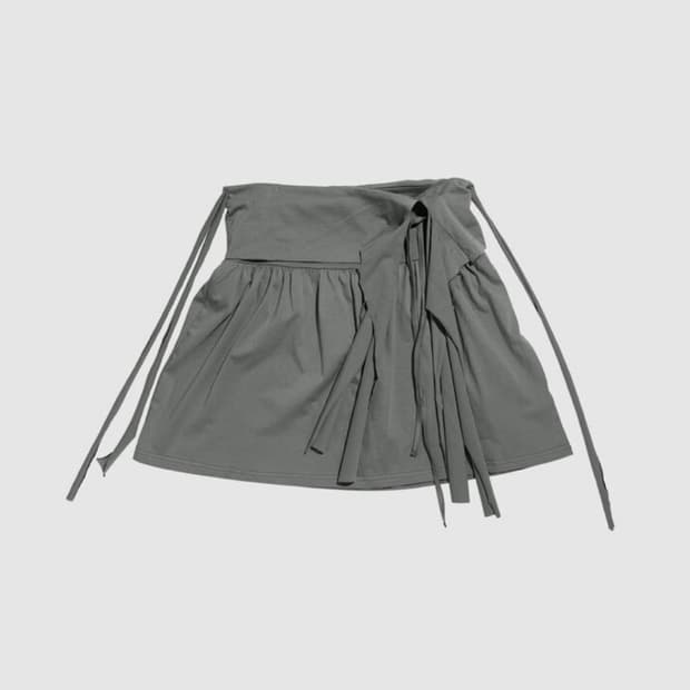 인앤양인하모니 knot skirt sage gray