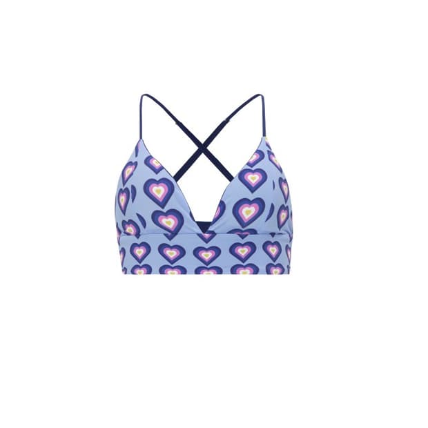 reversible bralette blue heart / navy