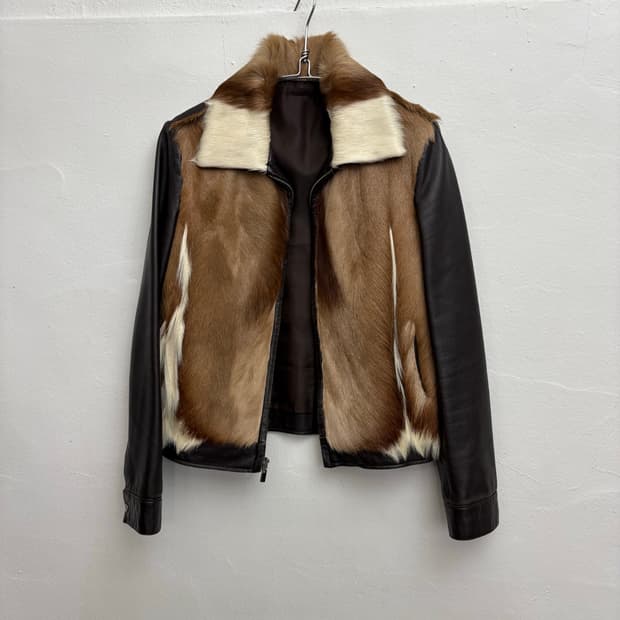 빈티지 양가죽 퍼 자켓
