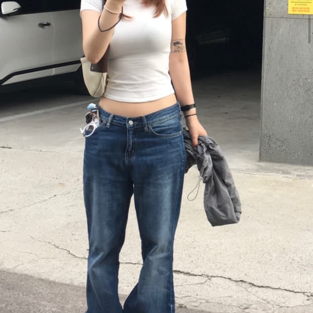 아워캐비넷 부츠컷 팬츠