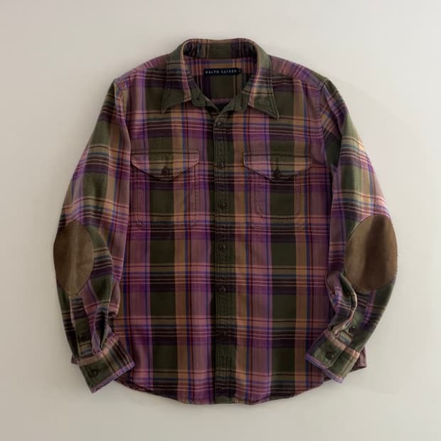 폴로 랄프로렌 엘보우패치 플란넬 체크셔츠 5