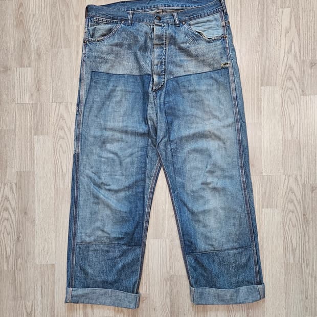 세인트미카엘 더블니 데님팬츠