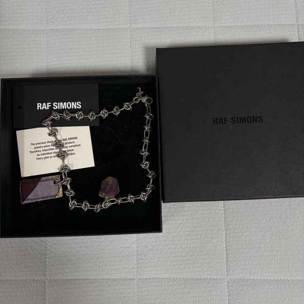 21S/S 라프시몬스 노트 스톤 참 네클리스