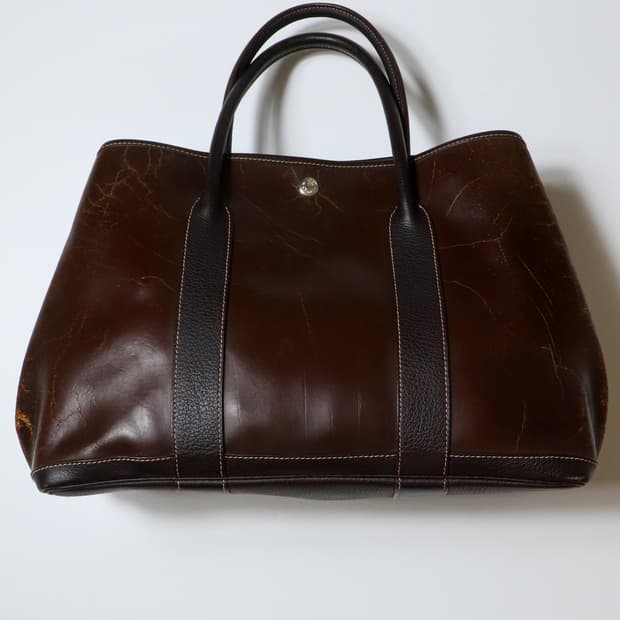 HERMÈS Garden Party PM Amazone Leather