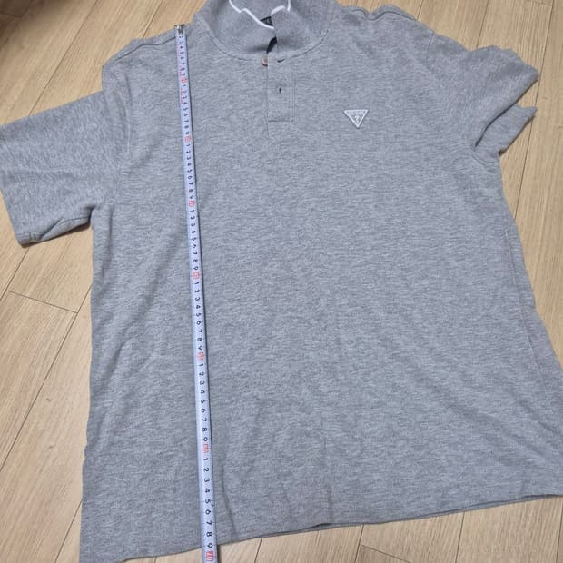 게스 그레이 반팔 카라티 XXL