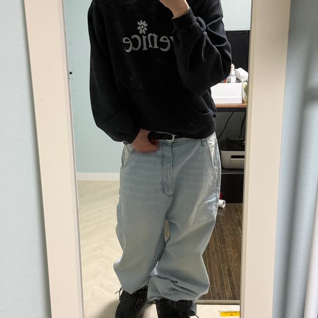 아미 배기핏 유즈드 블루 (32새상품)