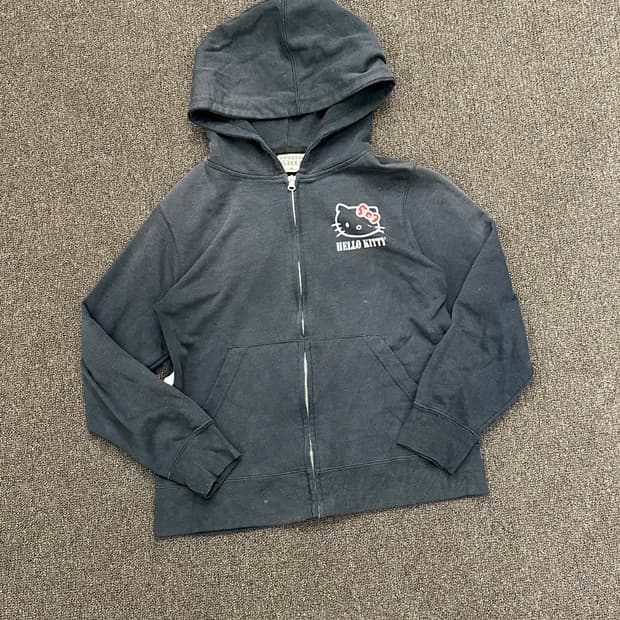 M)Hello Kitty 빈티지 여성 캐릭터 후드집업
