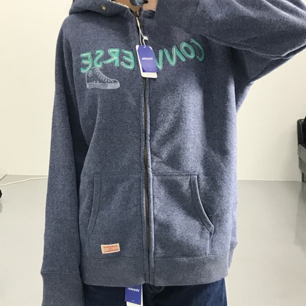 컨버스 네이비 후드집업