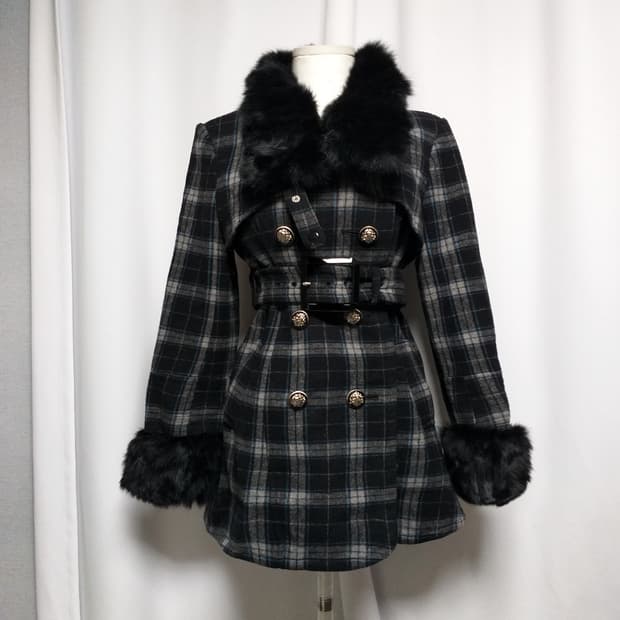 빈티지 코트 오네갸루 히메로맨틱 긱시크 공겜여주 헤이세이 y2k자켓 펑크