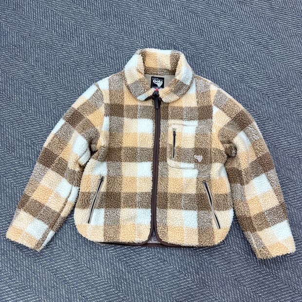 Gola 골라 체크뽀글이 누빔 후리스