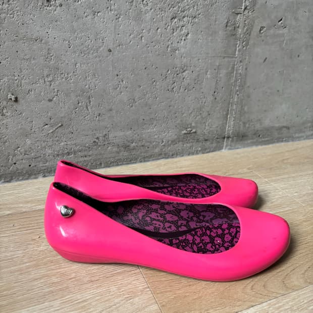 Melissa pink jelly flat