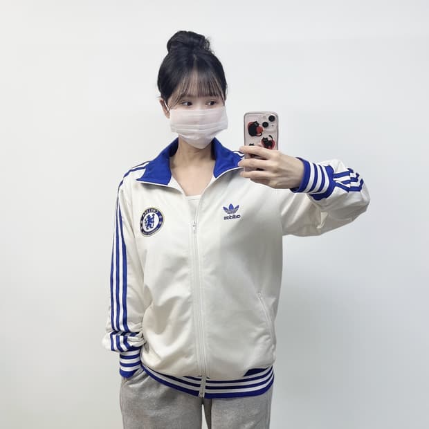 아디다스 첼시 트랙탑 져지 화이트 블루 대장급