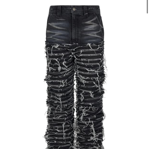 레씨토 워싱 크랙 데님 팬츠