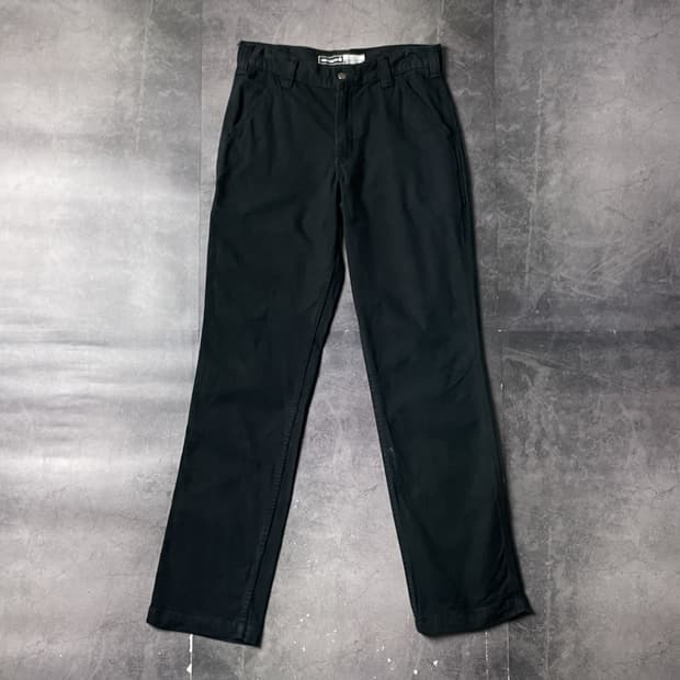 CARHARTT 칼하트 빈티지 블랙 릴렉스드핏 워크 팬츠 A00906