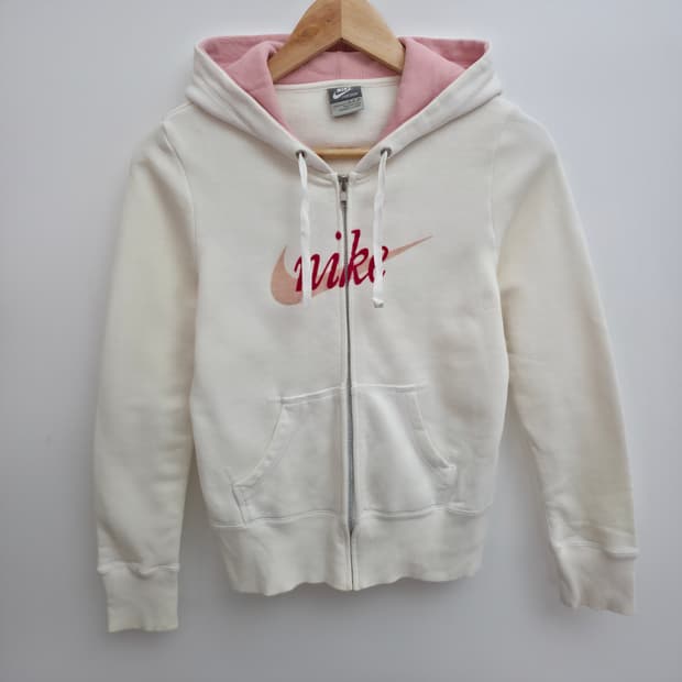 [S] 나이키 y2k 화이트/핑크 후드집업