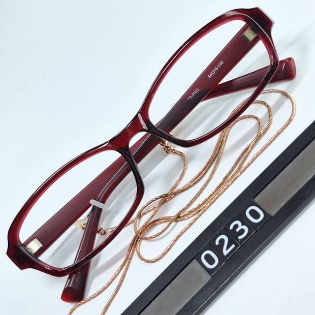 90s 다크 버건디 스퀘어 아세테이트 안경테 54mm TR-9103 일본