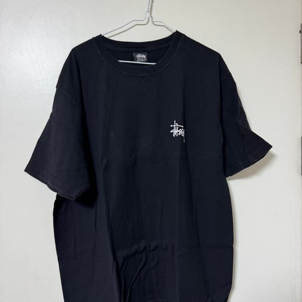 [L] 스투시 베이직 티셔츠 반팔티 블랙