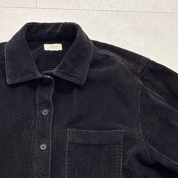 Vintage L.L.Bean 블랙 코듀로이 셔츠자켓