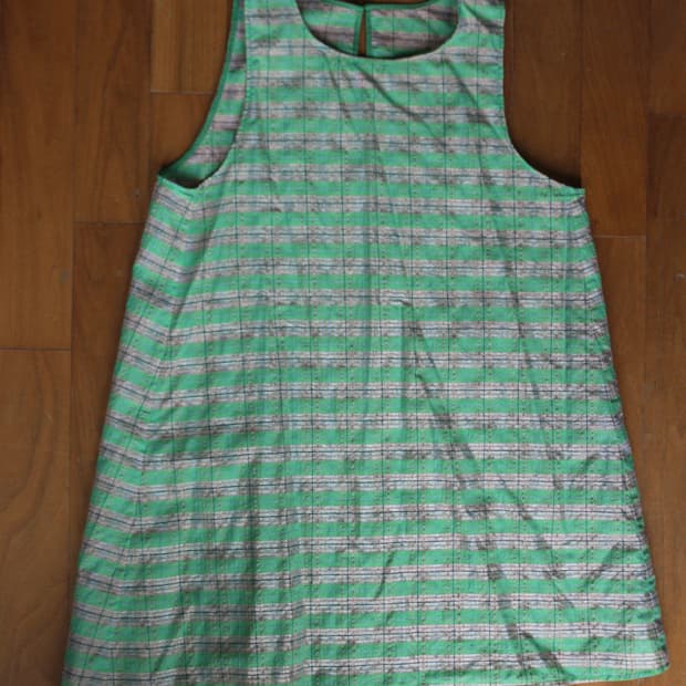 엔조블루스/ 체크 슬리브리스탑 ( green ) 