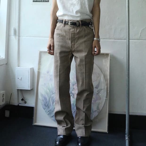 70s USA 랭글러 세미 플레어 트라우저