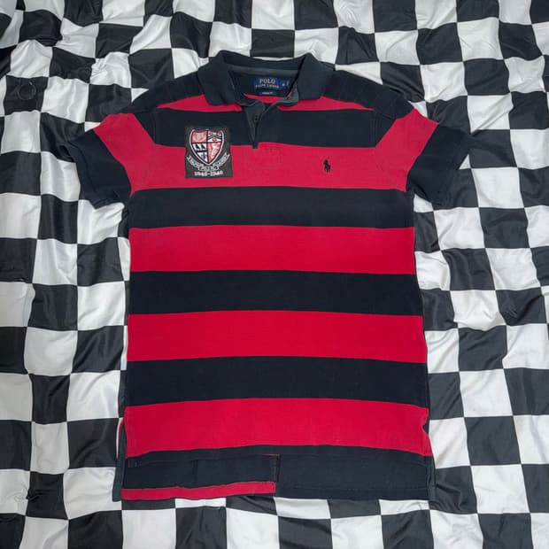폴로 랄프로렌 스트라이프 럭비 카라티