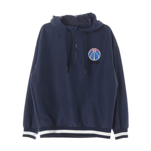 NBA 네이비 워싱턴 반집업 후드티 L