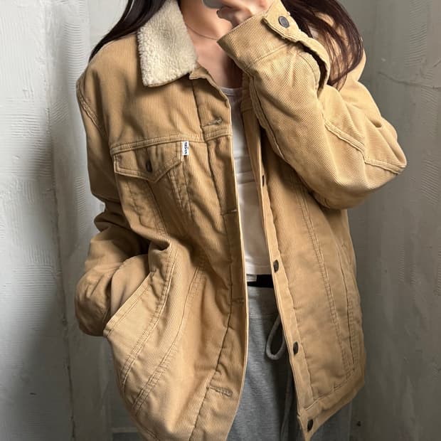 Levis 리바이스 쉐르파 코듀로이 트러커 자켓 