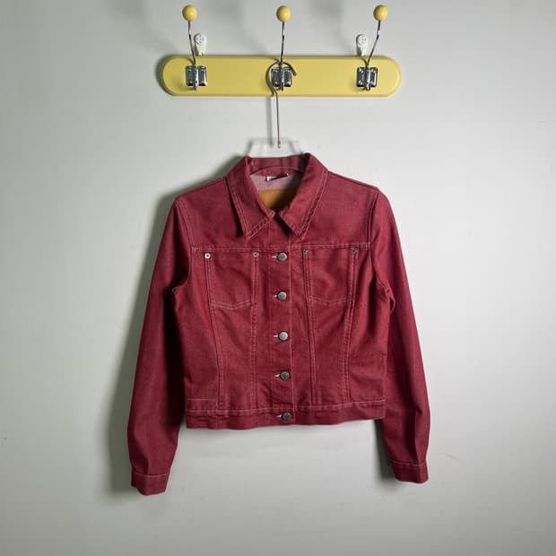 막스앤코 레드 데님 코튼 트러커 자켓 38