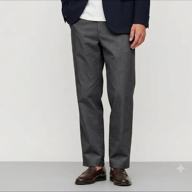 유니클로(uniqlo) 남성용 면 및 린넨 블렌드 뒷허리밴딩 팬츠 L