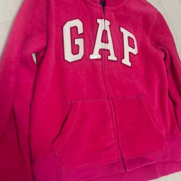 갭 핫핑크 후드집업 