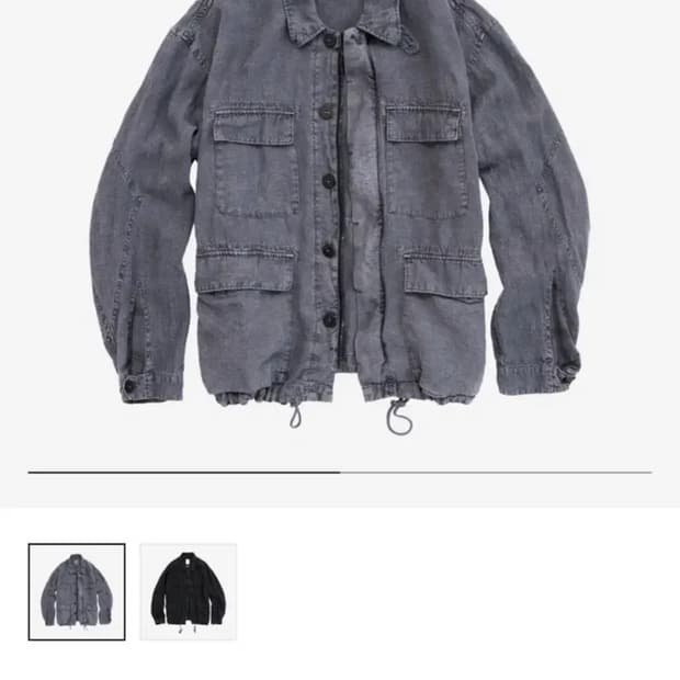 (3) 폴리테루 린넨 필드 자켓 페이디드 블루 