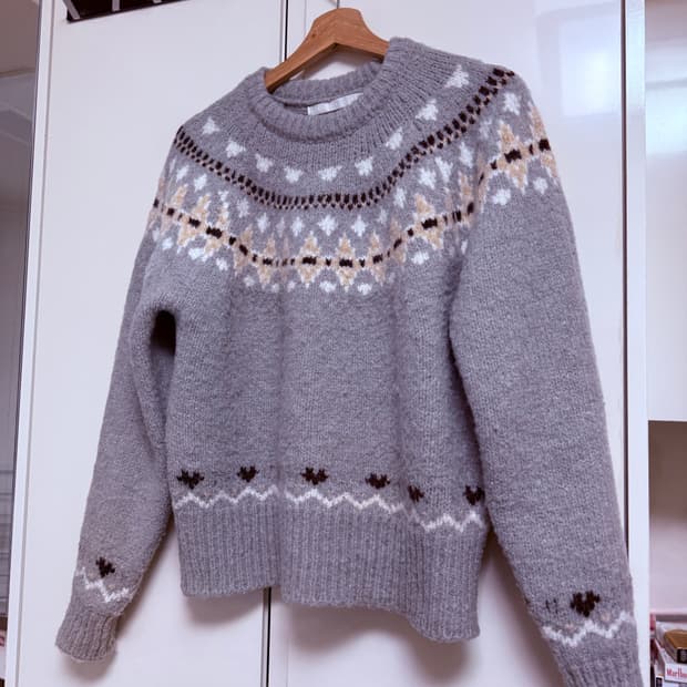 드로우핏 노르딕 니트 S 회색