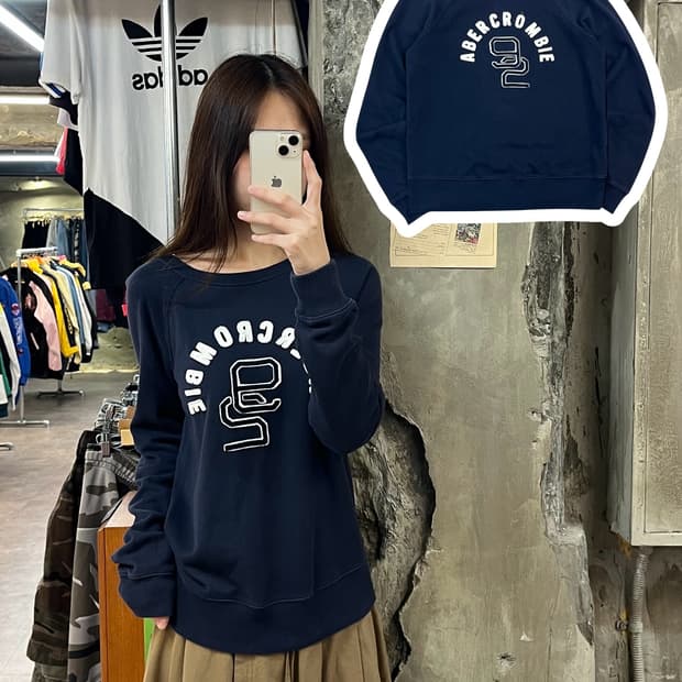 아베크롬비 맨투맨 네이비 M #csz961