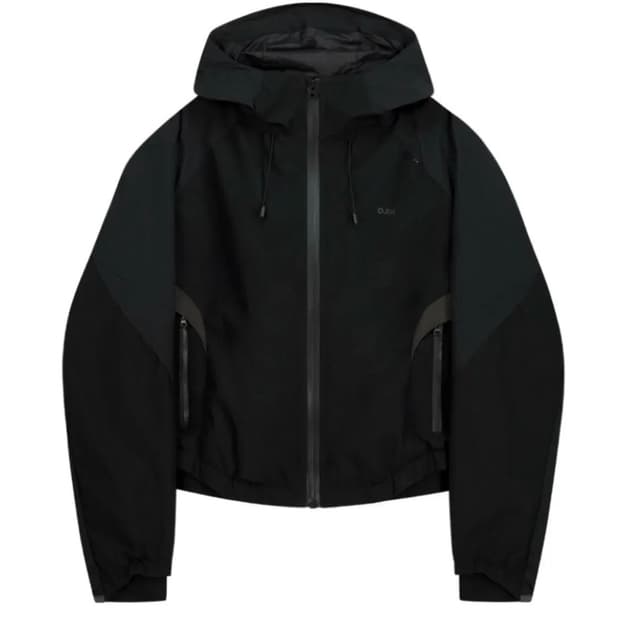 오호스 Paneled Crop Shell Jacket / Black