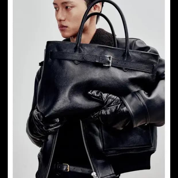 앤드로스 Cow Vegetable Belted Big Bag 새상품