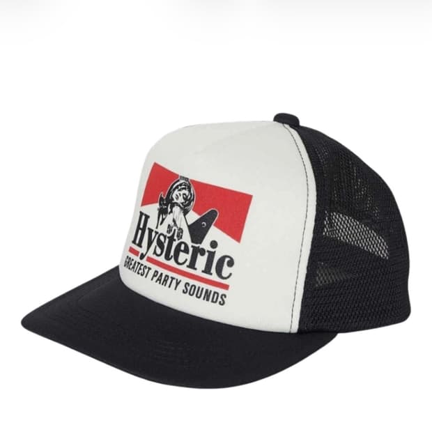 히스테릭 글래머 기타 걸 매쉬 캡 블랙