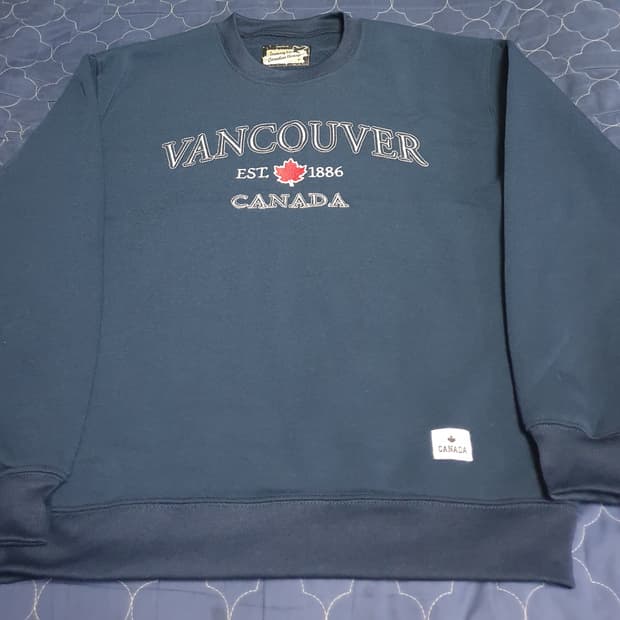 캐나다빈티지 벤쿠버 자수 기모 맨투맨 네이비 (M)
