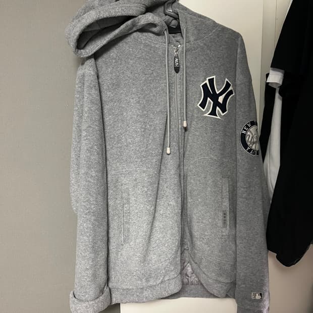 빈티지 MLB 뉴욕 양키스 플리스 후드 집업 95사이즈 후드티