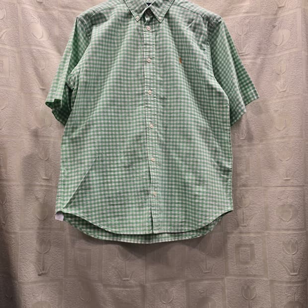 랄프로렌 체크 반팔 셔츠 S~M