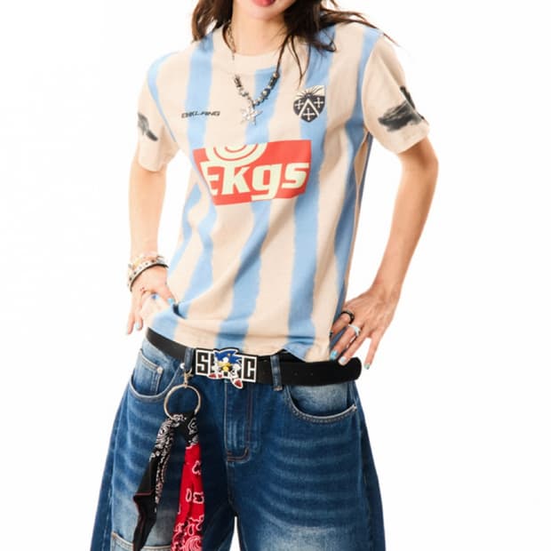 YOUNG STAGE Sporty Blue Stripe 디어마이키코