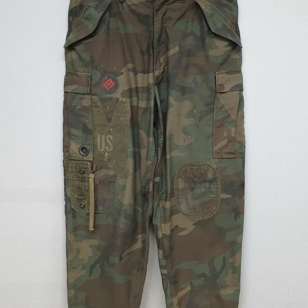 미군 우드랜드 카모  m-65팬츠 빈티지 커스텀 