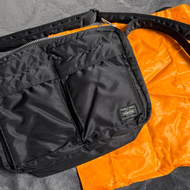 포터 탱커 숄더백 블랙 라지