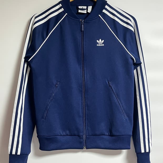 아디다스 SST 크롭 져지 트랙탑 파이어버드 XS