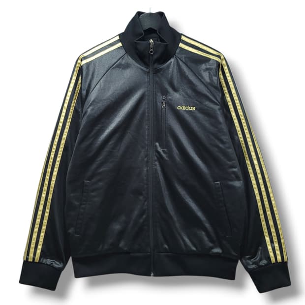 [105] 아디다스 블랙&골드라인 패딩 트랙탑 자켓