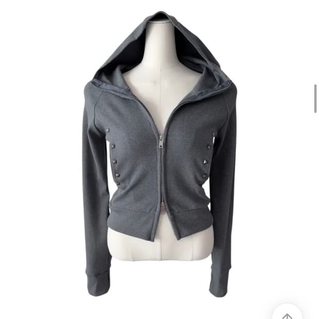 스터드 후드집업