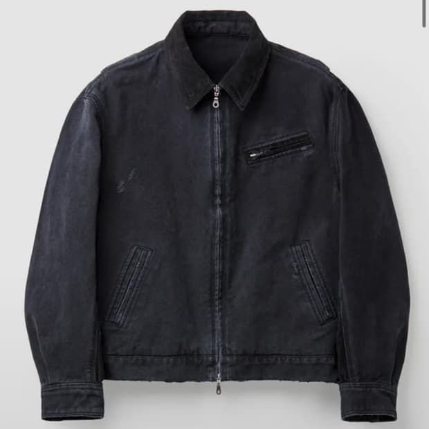 쿠어 오버다잉 페이디드 데미지 워크 자켓(L사이즈)