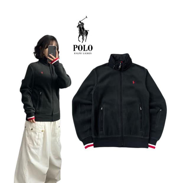 폴로 포니 플리스 자켓 블랙
