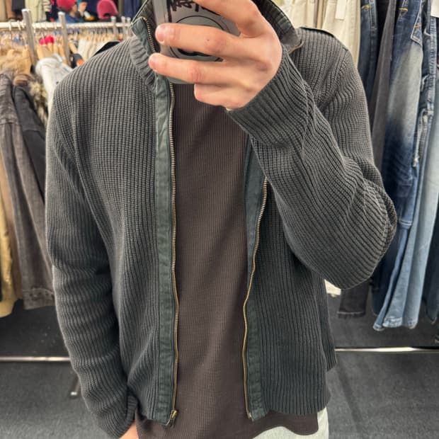 M)BUONA GIRNATA 빈티지 니트집업