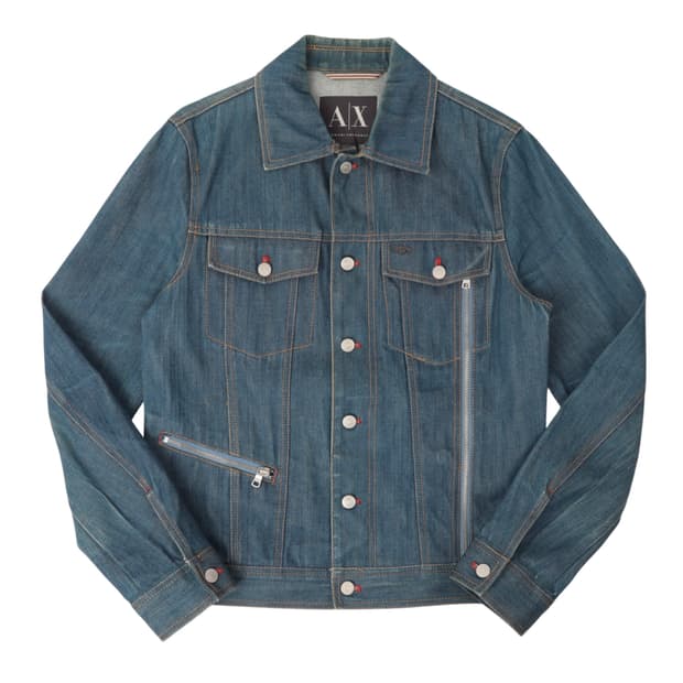 아르마니 익스체인지 바이커 데님자켓