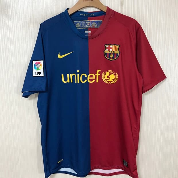 나이키 08-09 FC바르셀로나 홈유니폼/져지 M(100)